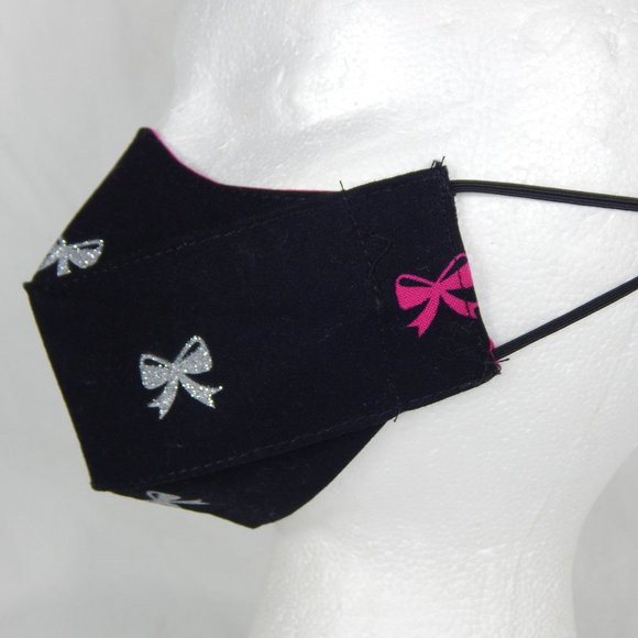 Cute Handmade Face Mask Girls 5-10 yo. Ribbons - Picture 2 of 5